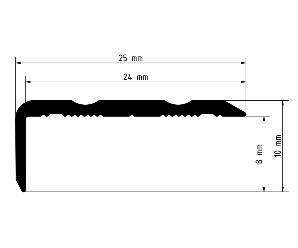 Co - Pro Hoekprofiel Zelfklevend 10mm Antraciet/Zwart 10x25x2700mm - Solza.nl