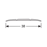 Dilatatieprofiel/Vloerstrip 38mm Afzelia Gebleekt 40070 - Solza.nl