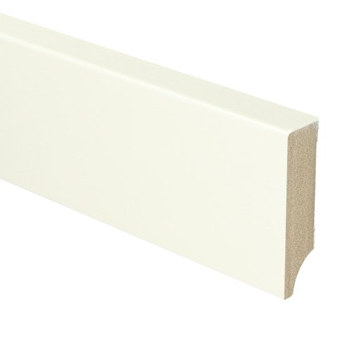 MDF Moderne plint 70x18 wit voorgelakt RAL 9010 - Solza.nl