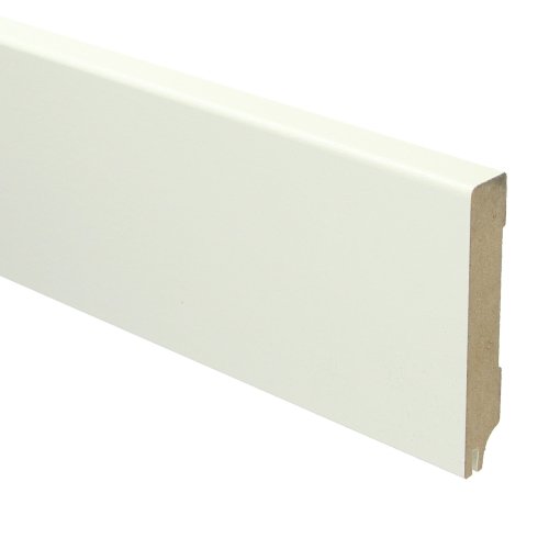 MDF Moderne plint 90x15 RAL 9010 + uitsparing - Solza.nl