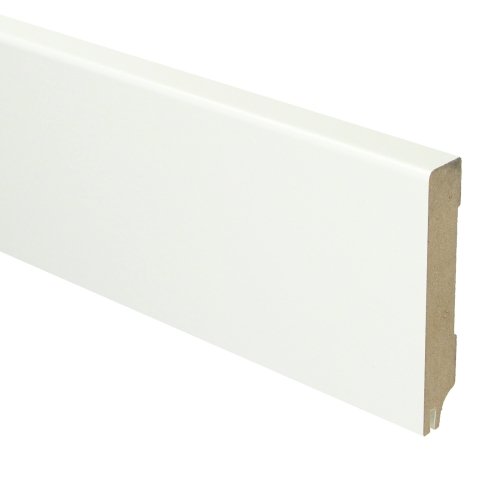 MDF Moderne plint 90x15 RAL 9016 + uitsparing - Solza.nl