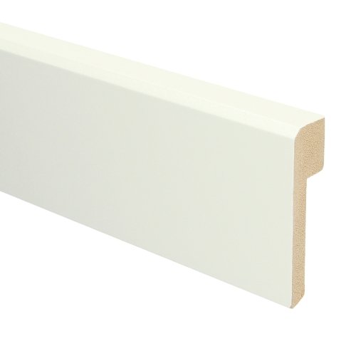 MDF Renovatieplint klassiek 85x22 voorgel. RAL 9010 - Solza.nl