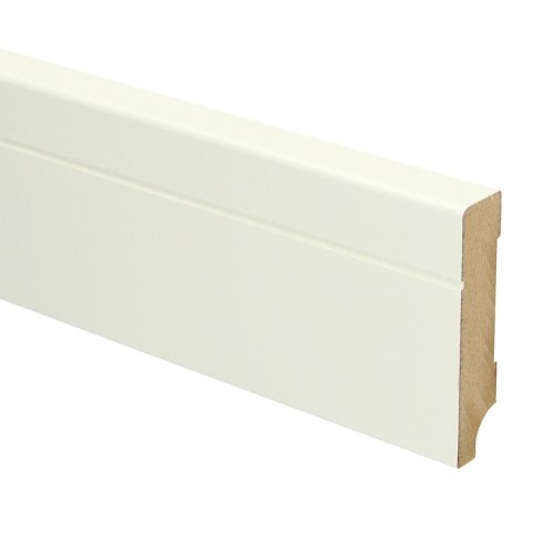 MDF Tijdloze plint 70x15 wit voorgelakt RAL 9010 - Solza.nl