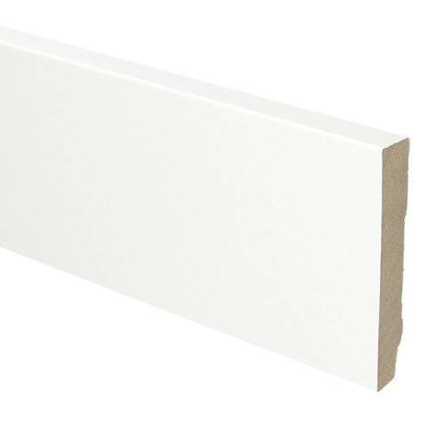 Whiteline plint recht 90x15 wit gefolied - Solza.nl